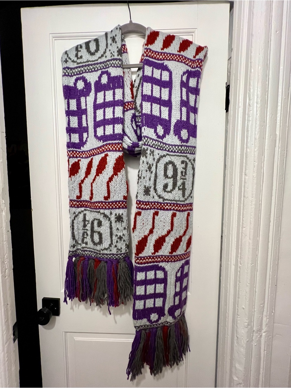 Handmade Harry Potter Knit Scarf with Fringe